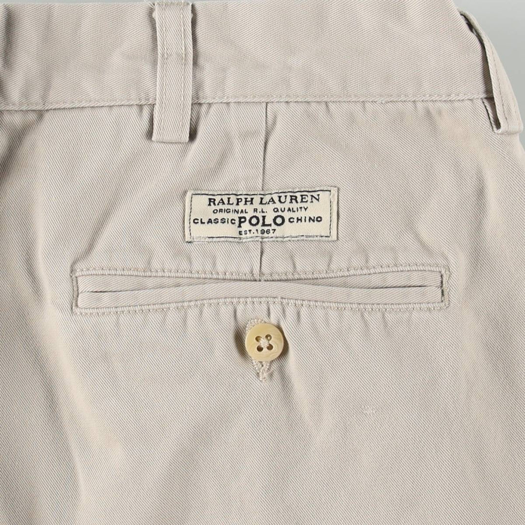 Ralph Lauren Polo by Ralph Lauren ANDREW PANT Two-pleat Chino Pants Men's W35 equivalent cotton Beige type Vintage Second Hand