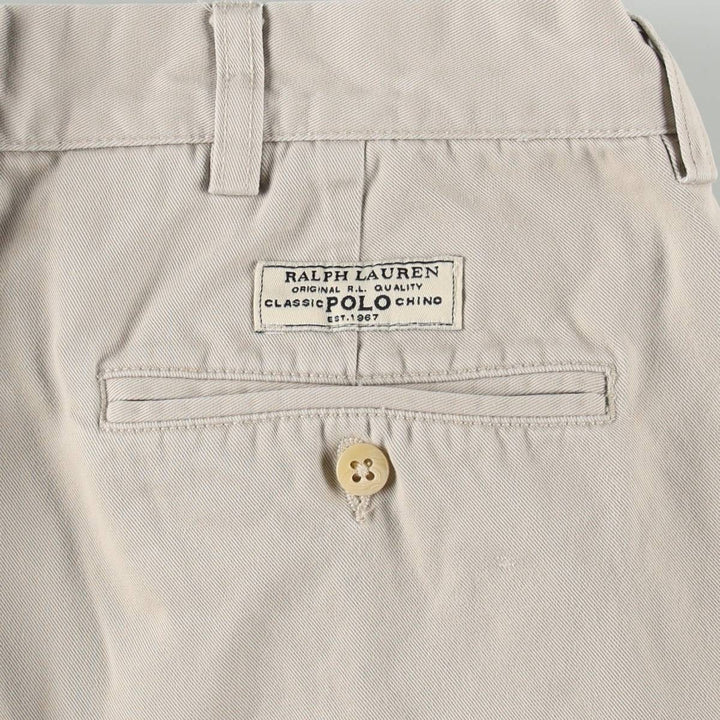Ralph Lauren Polo by Ralph Lauren ANDREW PANT Two-pleat Chino Pants Men's W35 equivalent cotton Beige type Vintage Second Hand