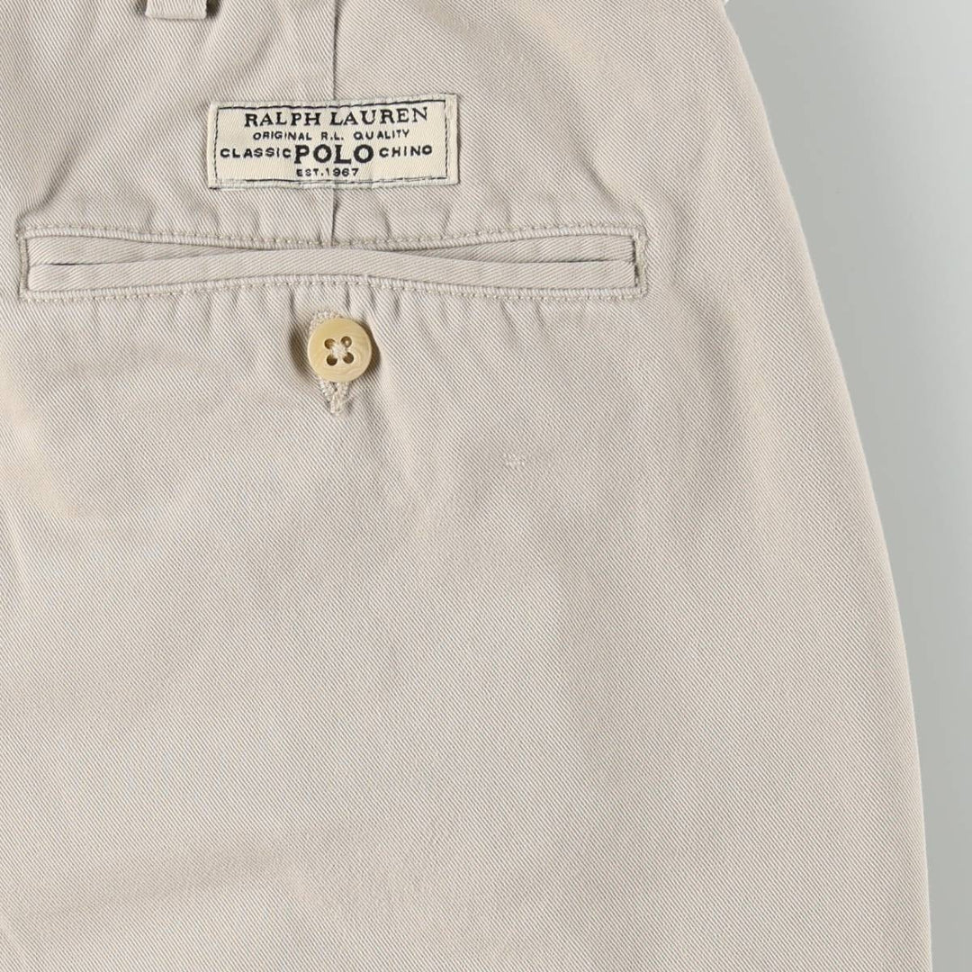 Ralph Lauren Polo by Ralph Lauren ANDREW PANT Two-pleat Chino Pants Men's W35 equivalent cotton Beige type Vintage Second Hand