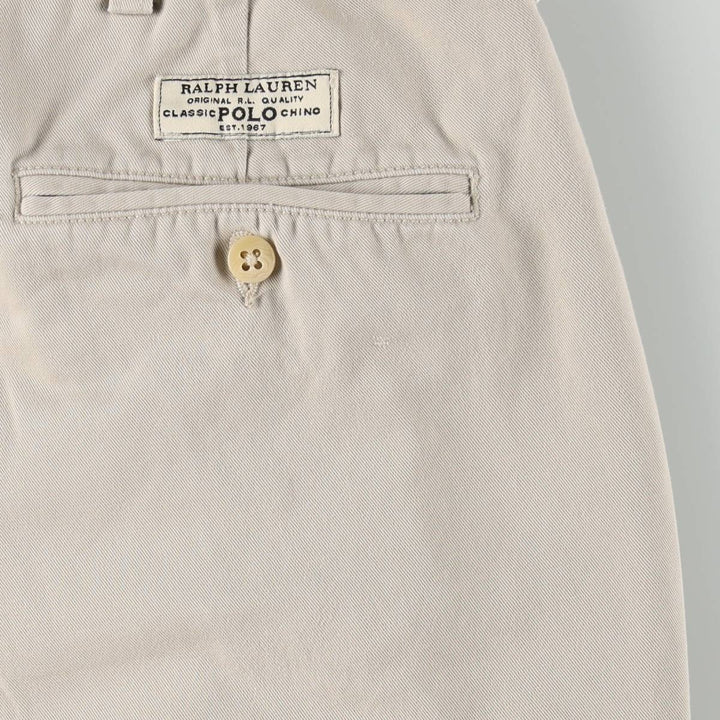 Ralph Lauren Polo by Ralph Lauren ANDREW PANT Two-pleat Chino Pants Men's W35 equivalent cotton Beige type Vintage Second Hand