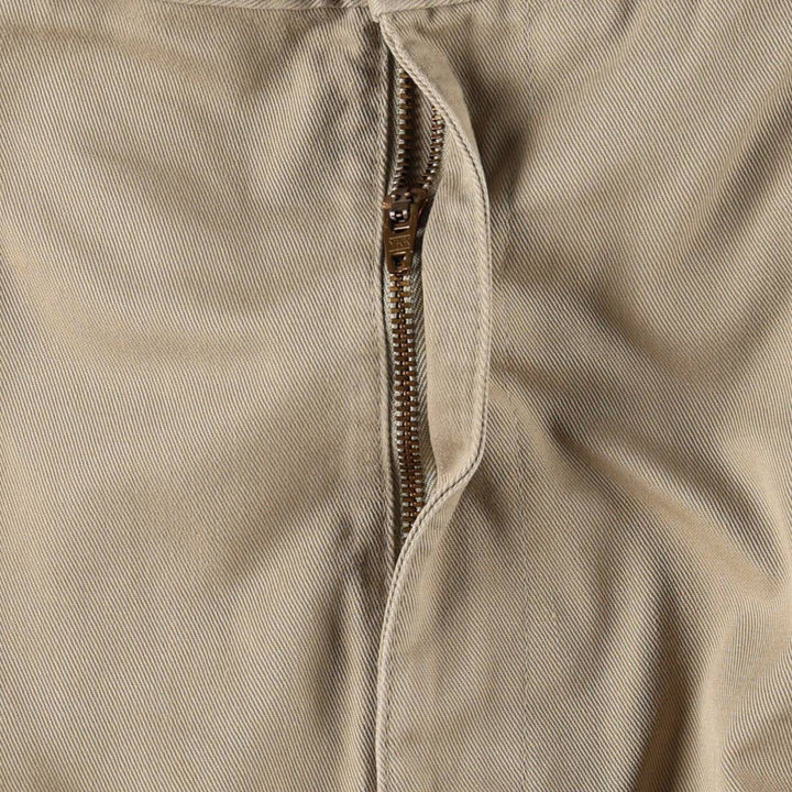Ralph Lauren CHAPS Two-Pleat Chino Pants, Men's Size W34 (approx.) cotton beige type brown Vintage Second Hand