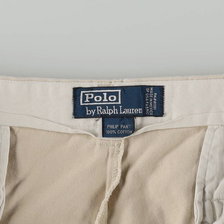 Ralph Lauren POLO by Ralph Lauren PHILIP PANT Chino pants for men, size W36 cotton Beige type Vintage Second Hand