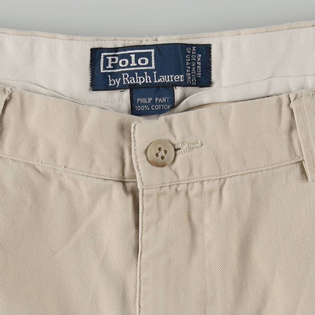 Ralph Lauren POLO by Ralph Lauren PHILIP PANT Chino pants for men, size W36 cotton Beige type Vintage Second Hand