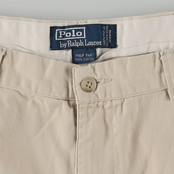 Ralph Lauren POLO by Ralph Lauren PHILIP PANT Chino pants for men, size W36 cotton Beige type Vintage Second Hand