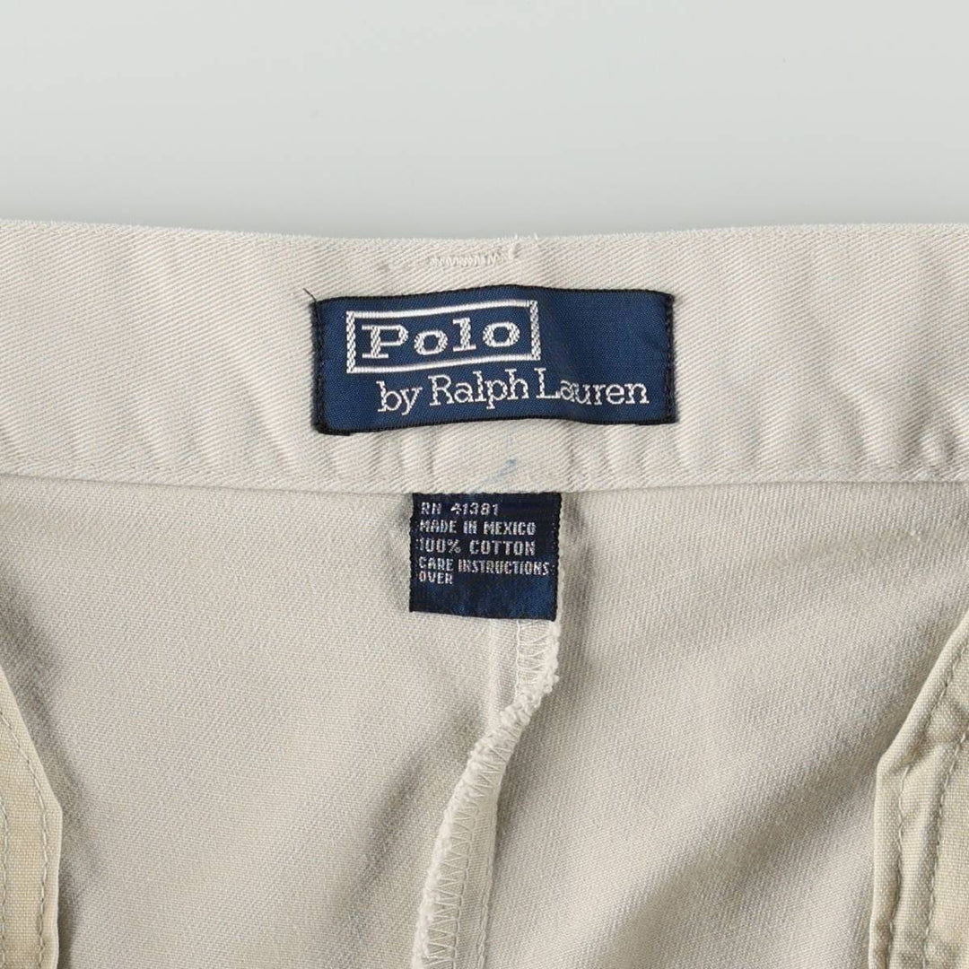 Ralph Lauren Polo by Ralph Lauren Chino Pants, Men's Size W36 (approx.) cotton ivory Vintage Second Hand