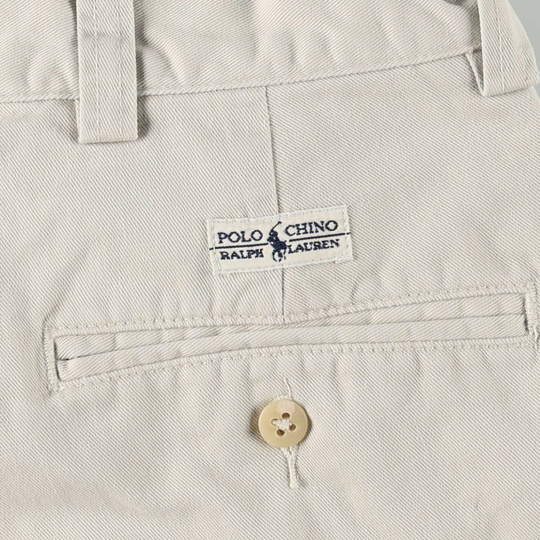 Ralph Lauren Polo by Ralph Lauren Chino Pants, Men's Size W36 (approx.) cotton ivory Vintage Second Hand
