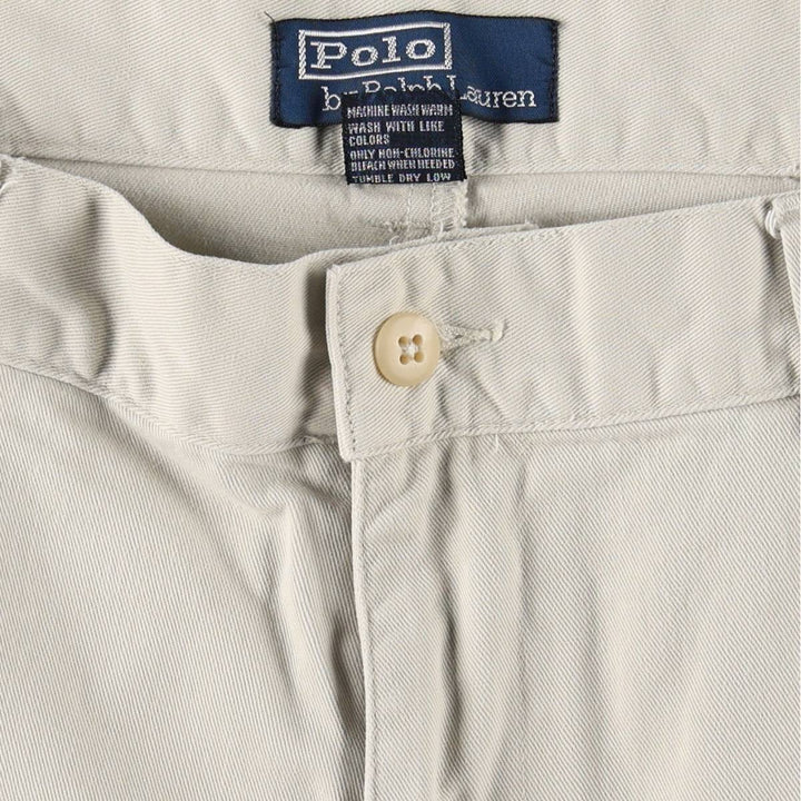 Ralph Lauren Polo by Ralph Lauren Chino Pants, Men's Size W36 (approx.) cotton ivory Vintage Second Hand