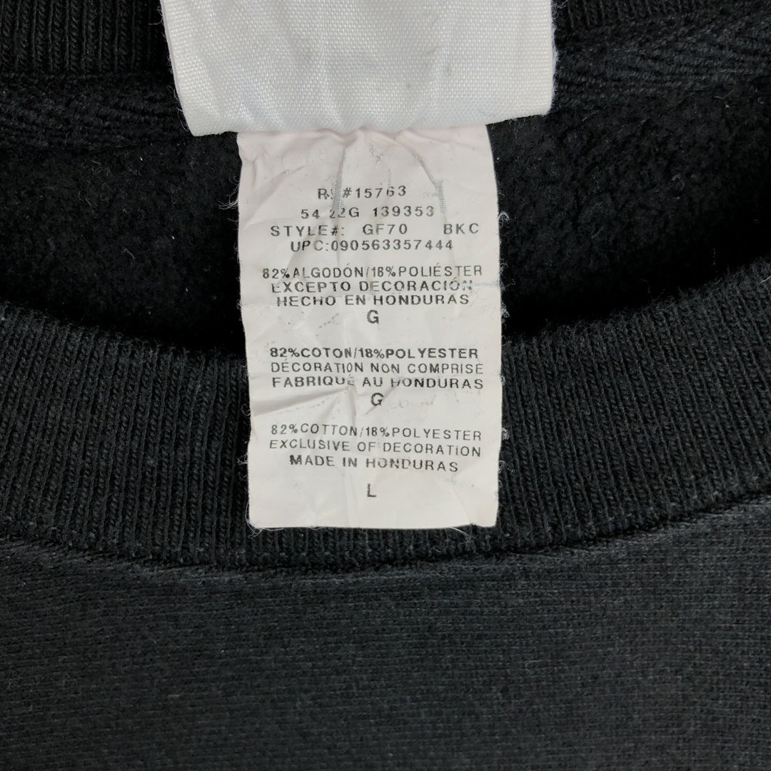 Champion REVERSE WEAVE Reverse Weave One Point Logo Sweatshirt Trainer Men's L size cotton black type Vintage Second Hand
