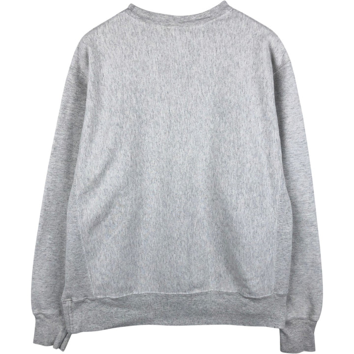 Champion REVERSE WEAVE Advertising Print Sweatshirt (Men's Size M) unclear gray type Vintage Second Hand
