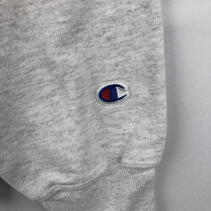 Champion REVERSE WEAVE Advertising Print Sweatshirt (Men's Size M) unclear gray type Vintage Second Hand