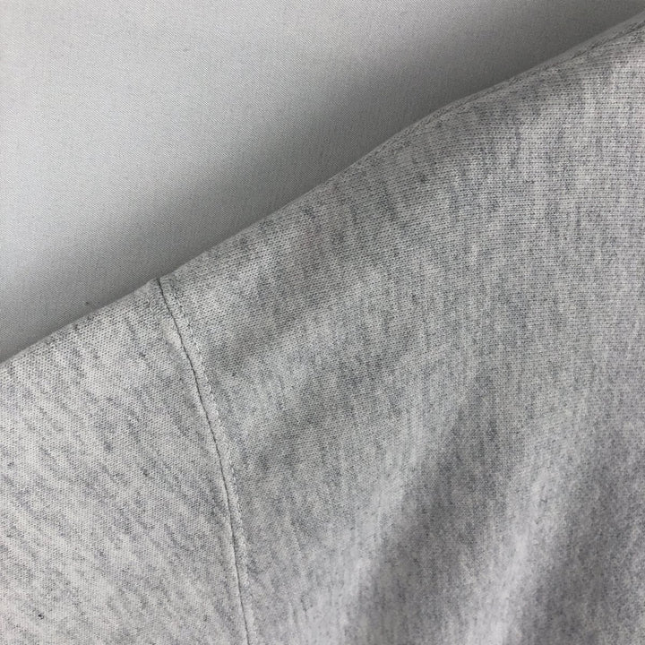 Champion REVERSE WEAVE Advertising Print Sweatshirt (Men's Size M) unclear gray type Vintage Second Hand