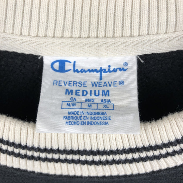 Champion REVERSE WEAVE Reverse Weave Logo Sweatshirt, Men's Size M cotton black type Vintage Second Hand