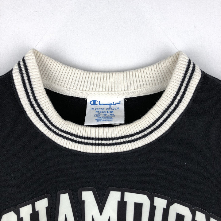 Champion REVERSE WEAVE Reverse Weave Logo Sweatshirt, Men's Size M cotton black type Vintage Second Hand