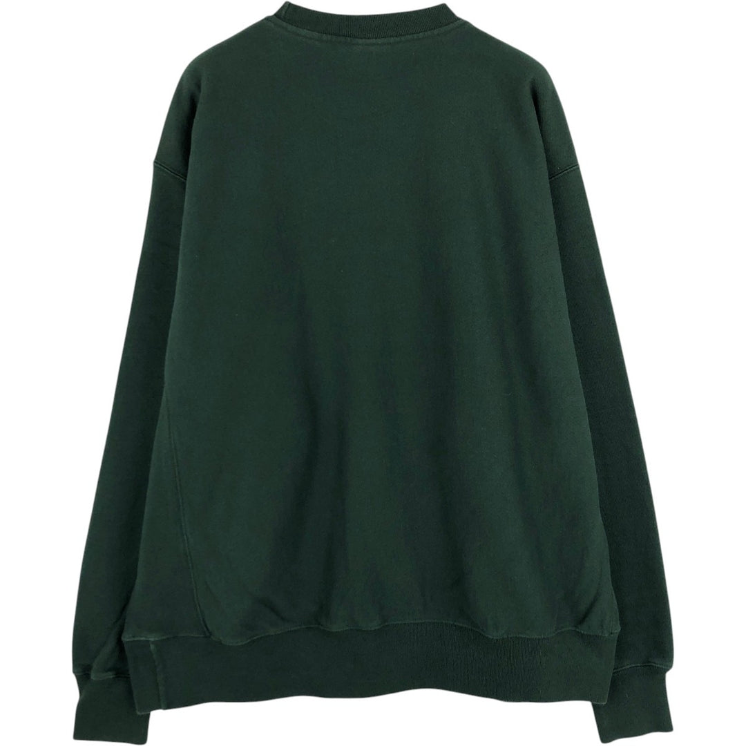 Champion REVERSE WEAVE Printed Sweatshirt, Crew Neck cotton green type Vintage Second Hand