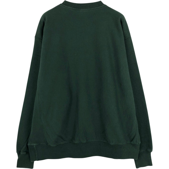 Champion REVERSE WEAVE Printed Sweatshirt, Crew Neck cotton green type Vintage Second Hand