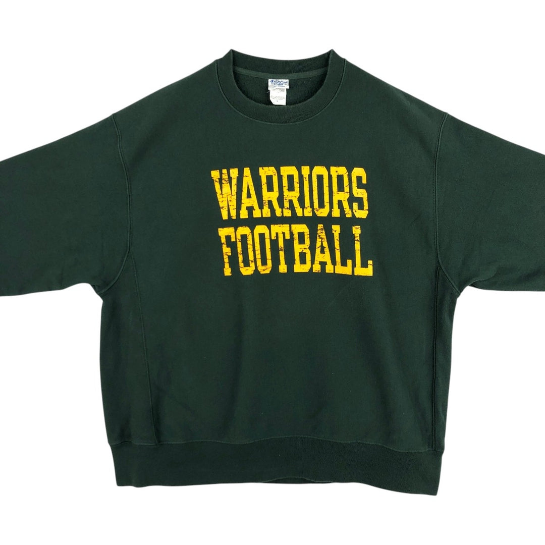 Champion REVERSE WEAVE Printed Sweatshirt, Crew Neck cotton green type Vintage Second Hand