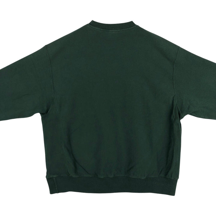 Champion REVERSE WEAVE Printed Sweatshirt, Crew Neck cotton green type Vintage Second Hand