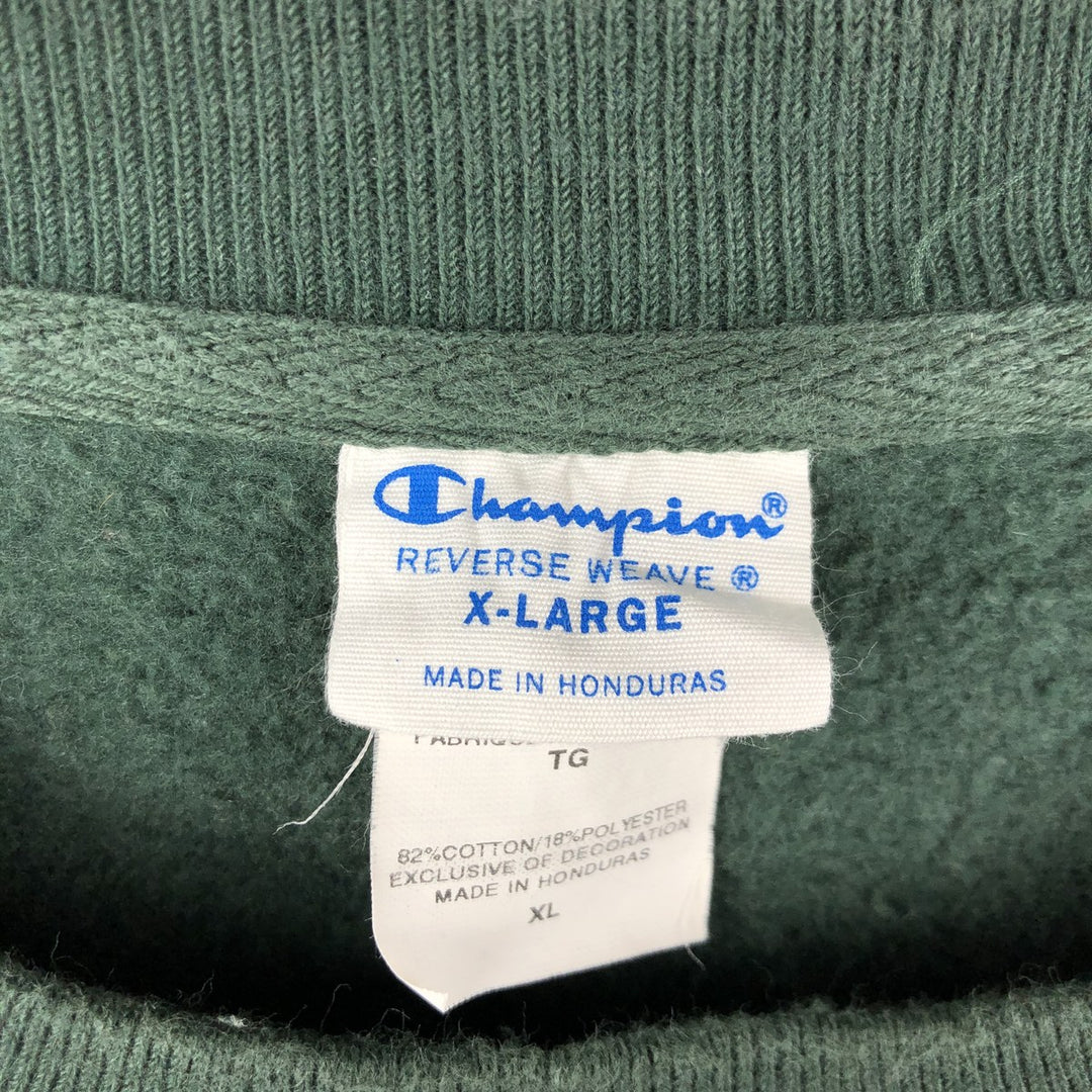 Champion REVERSE WEAVE Printed Sweatshirt, Crew Neck cotton green type Vintage Second Hand
