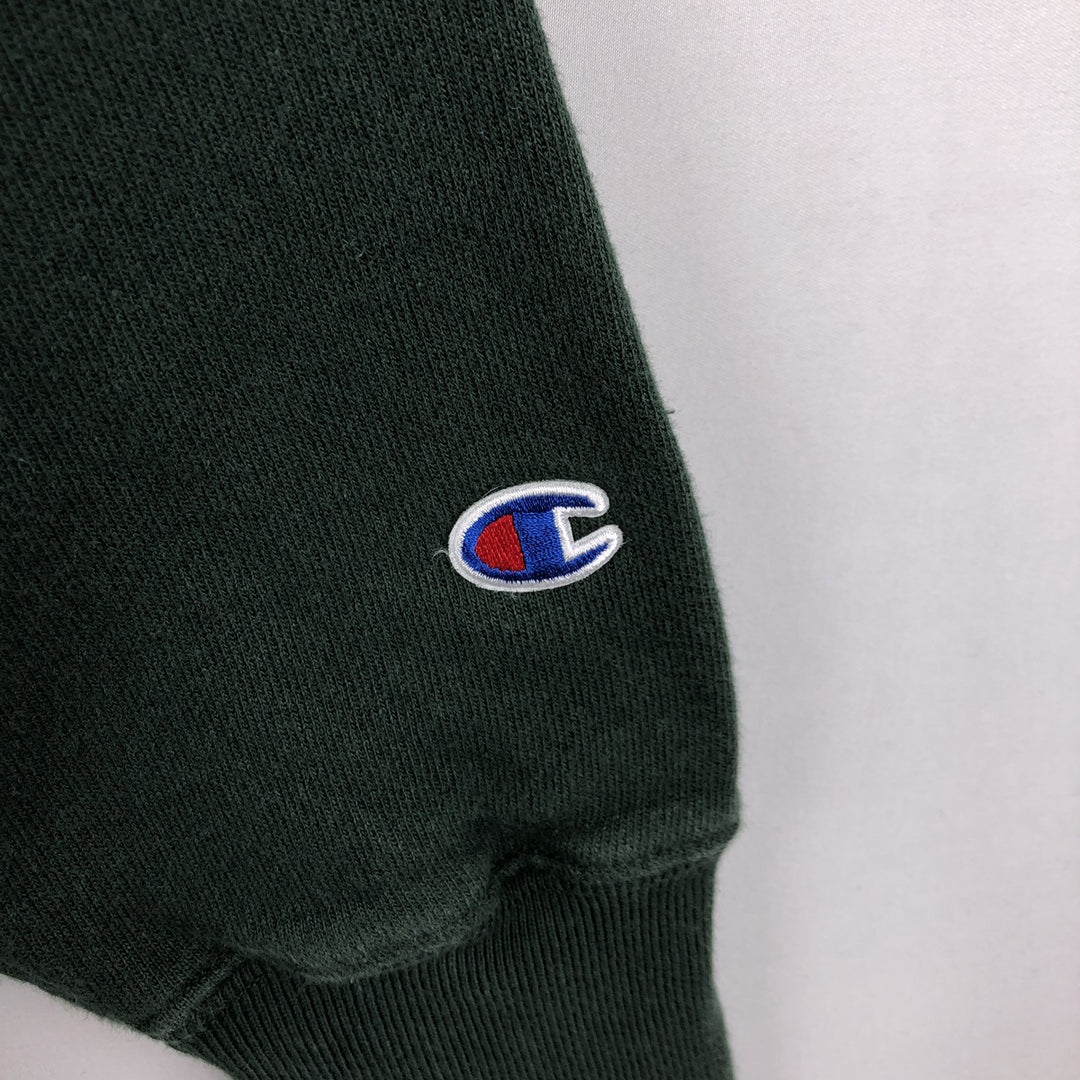Champion REVERSE WEAVE Printed Sweatshirt, Crew Neck cotton green type Vintage Second Hand