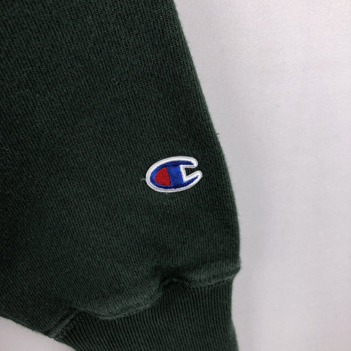 Champion REVERSE WEAVE Printed Sweatshirt, Crew Neck cotton green type Vintage Second Hand