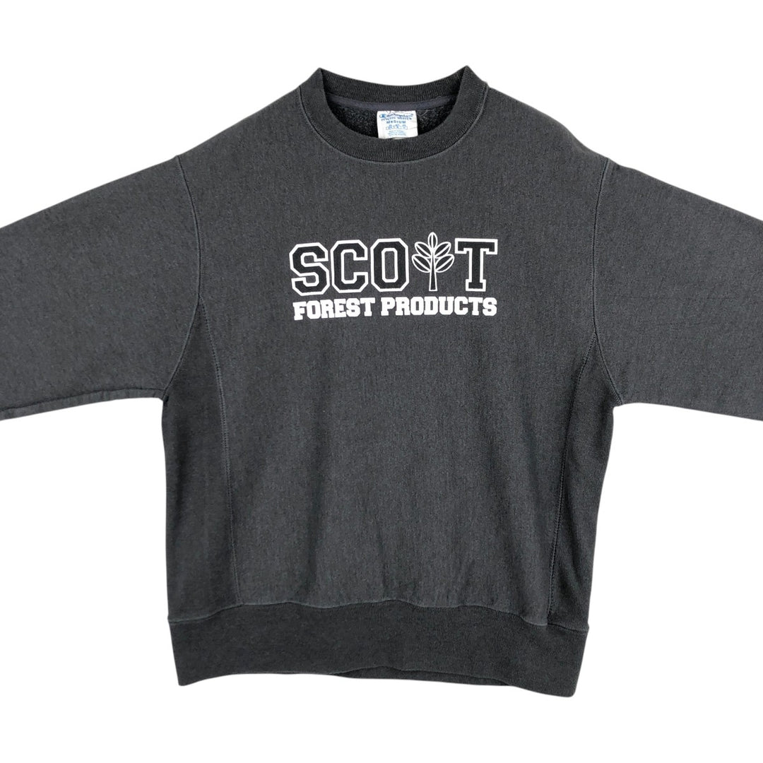 Champion REVERSE WEAVE Reverse Weave Printed Sweatshirt Trainer Men's M size cotton Charcoal Vintage Second Hand