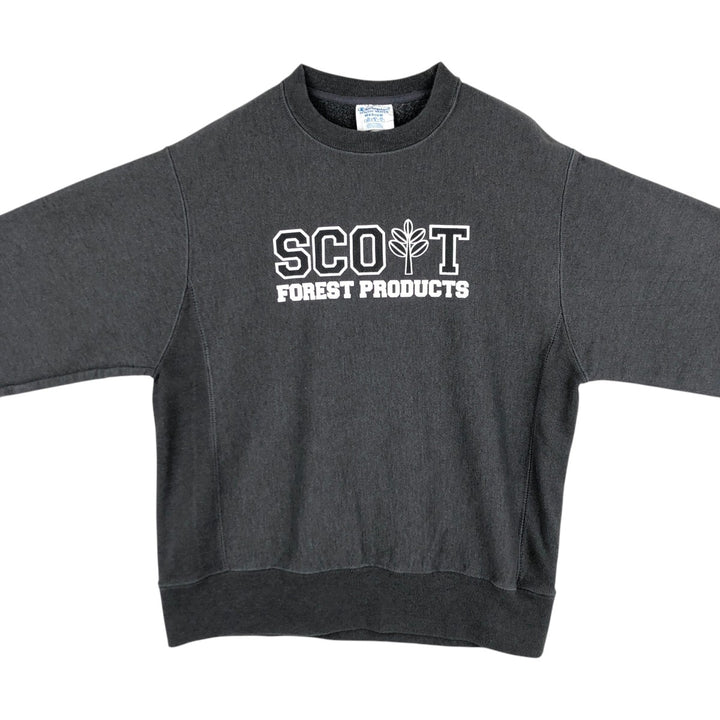 Champion REVERSE WEAVE Reverse Weave Printed Sweatshirt Trainer Men's M size cotton Charcoal Vintage Second Hand