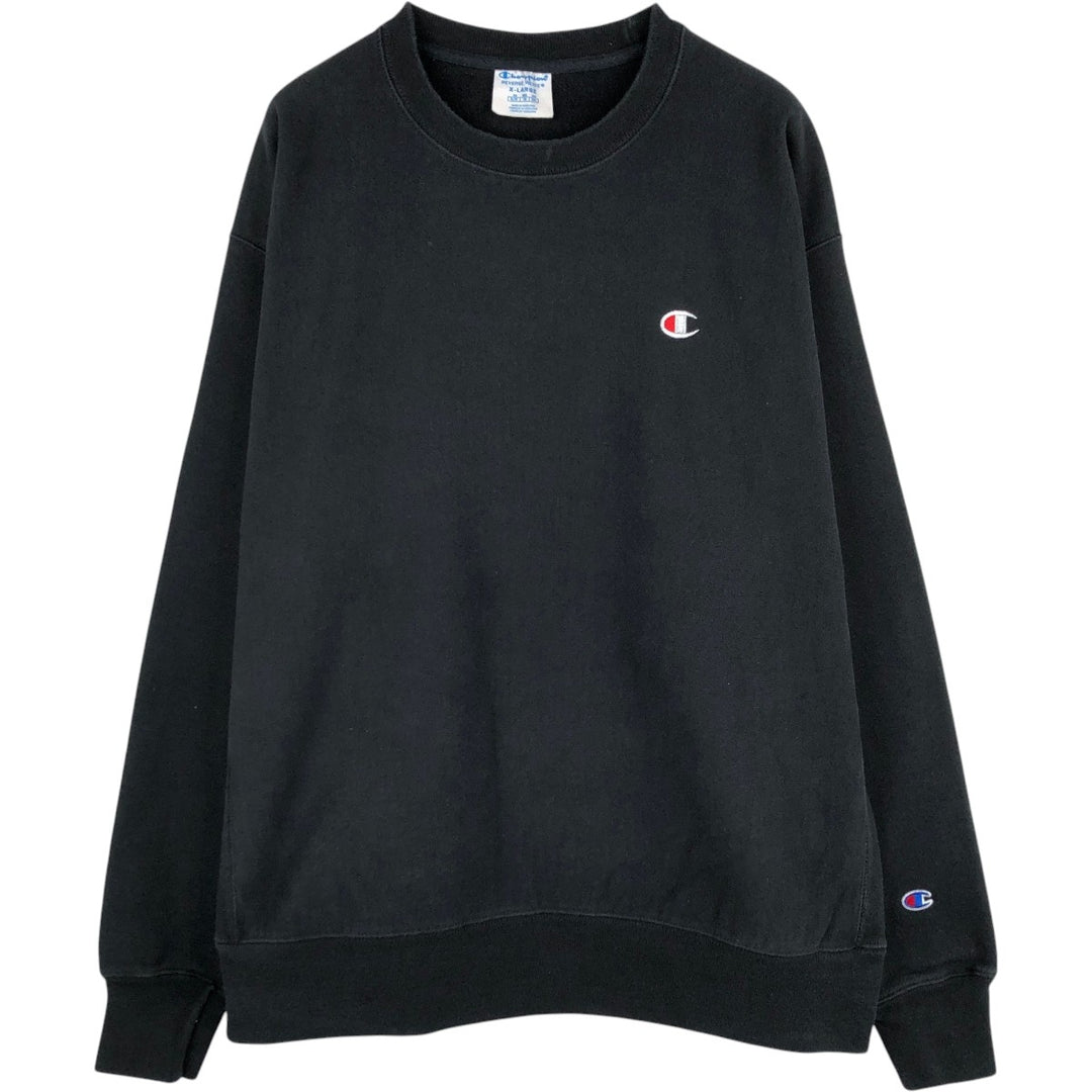 Champion REVERSE WEAVE Reverse Weave One-Point Logo Sweatshirt, Men's XL cotton black type Vintage Second Hand