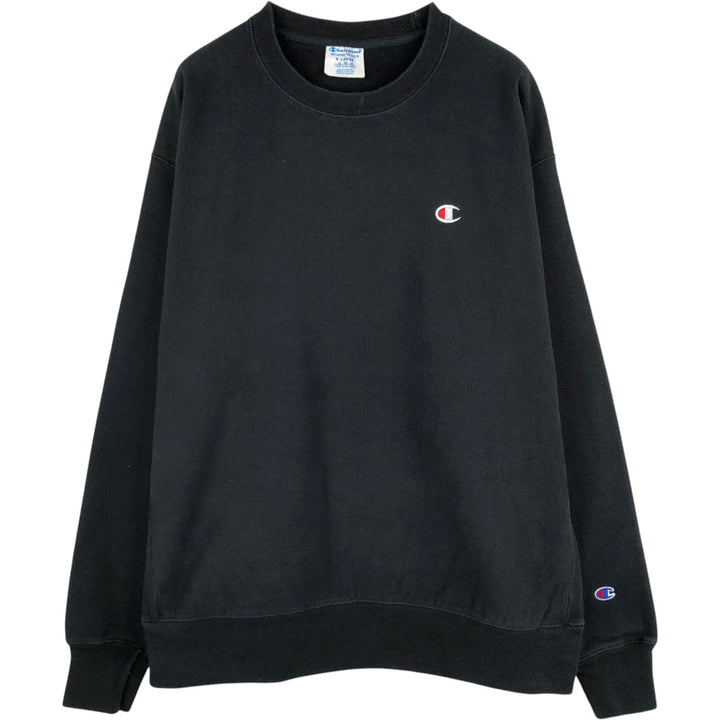 Champion REVERSE WEAVE Reverse Weave One-Point Logo Sweatshirt, Men's XL cotton black type Vintage Second Hand