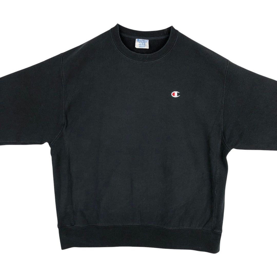 Champion REVERSE WEAVE Reverse Weave One-Point Logo Sweatshirt, Men's XL cotton black type Vintage Second Hand