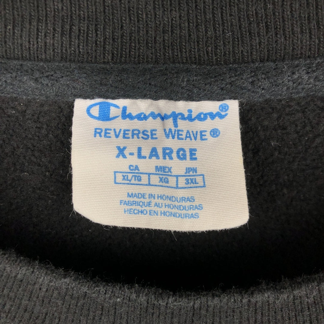 Champion REVERSE WEAVE Reverse Weave One-Point Logo Sweatshirt, Men's XL cotton black type Vintage Second Hand