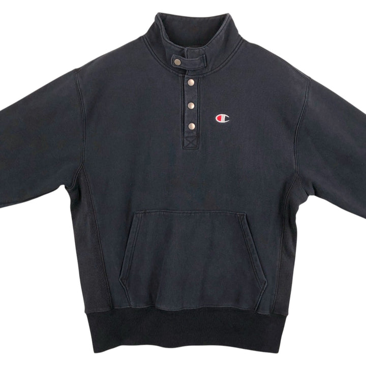 2000'S Champion Reverse Weave One-Point Logo Sweatshirt, Men's Size L cotton black type Vintage Second Hand
