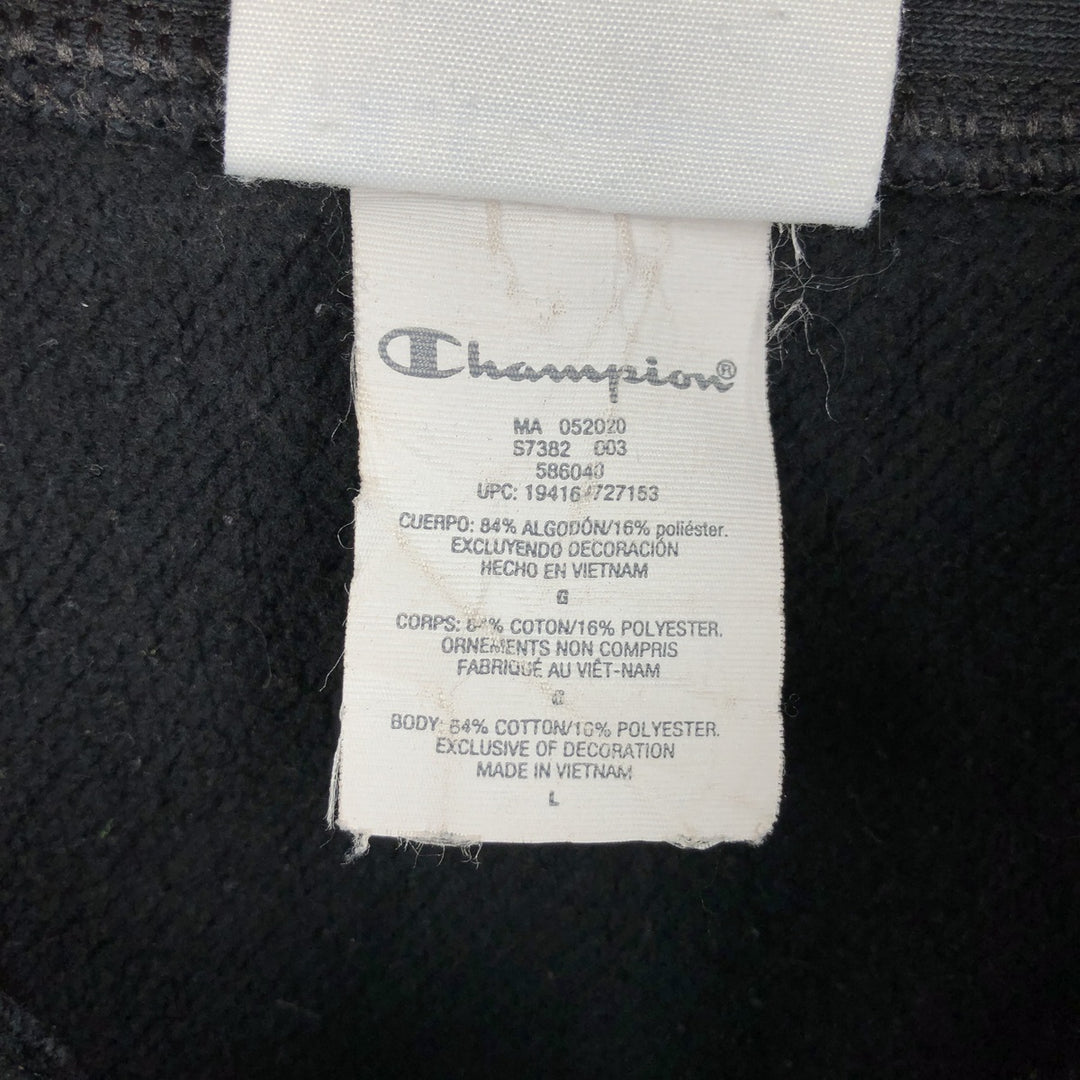 2000'S Champion Reverse Weave One-Point Logo Sweatshirt, Men's Size L cotton black type Vintage Second Hand