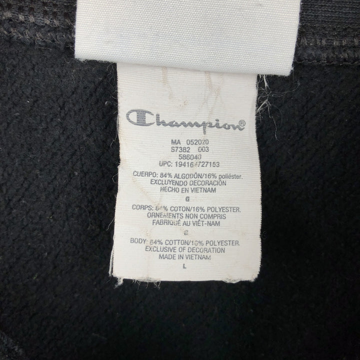 2000'S Champion Reverse Weave One-Point Logo Sweatshirt, Men's Size L cotton black type Vintage Second Hand