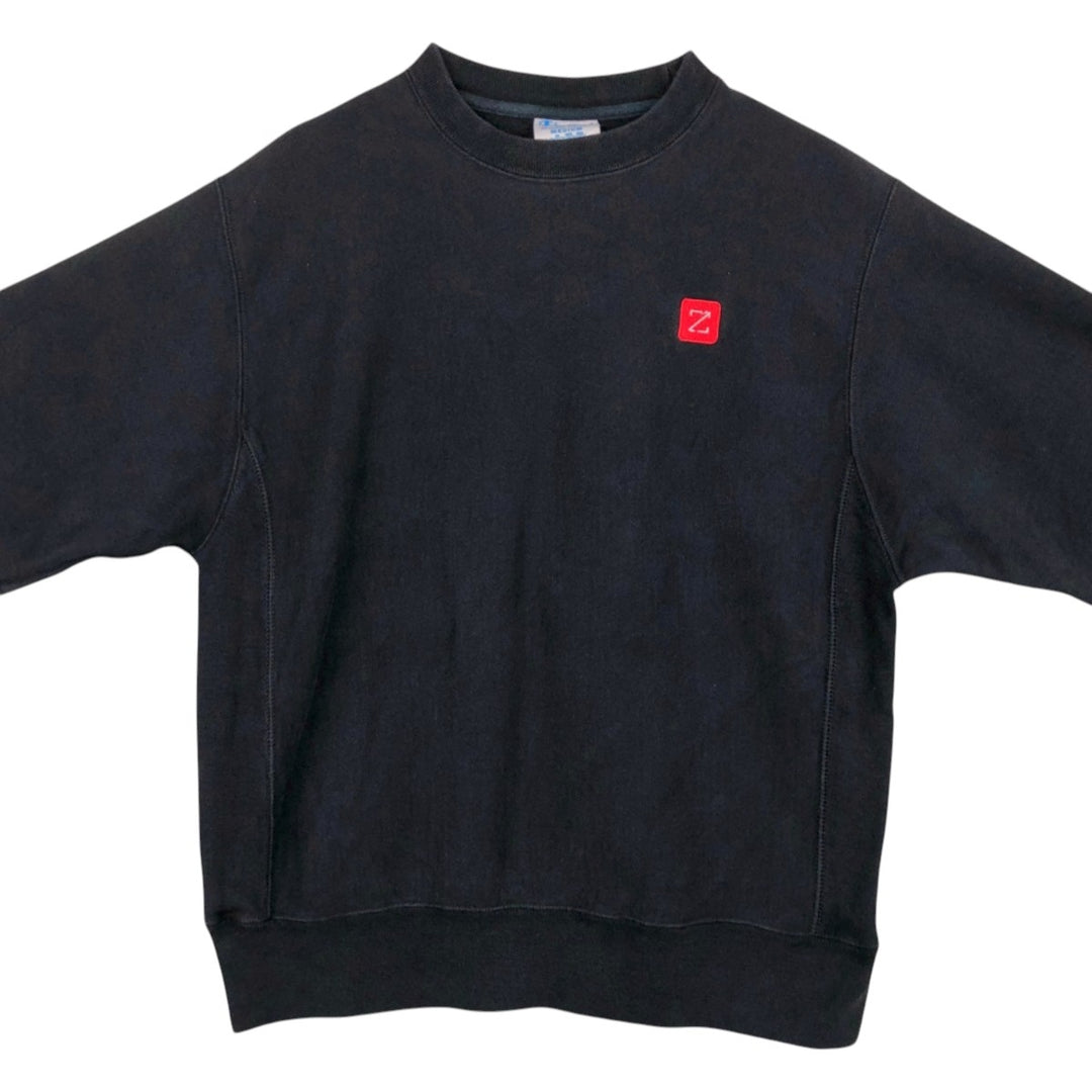 Champion REVERSE WEAVE Reverse Weave College Sweatshirt Trainer Men's M size cotton black type Vintage Second Hand