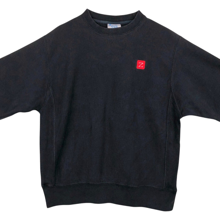 Champion REVERSE WEAVE Reverse Weave College Sweatshirt Trainer Men's M size cotton black type Vintage Second Hand