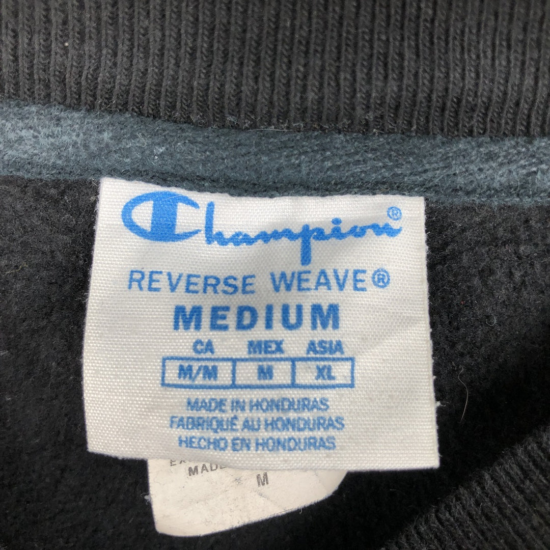 Champion REVERSE WEAVE Reverse Weave College Sweatshirt Trainer Men's M size cotton black type Vintage Second Hand