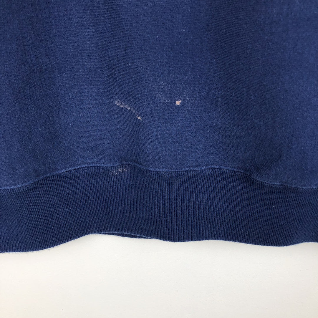 Champion REVERSE WEAVE WARM UP Plain Blank Sweatshirt (Men's Size L) cotton navy blue type Vintage Second Hand