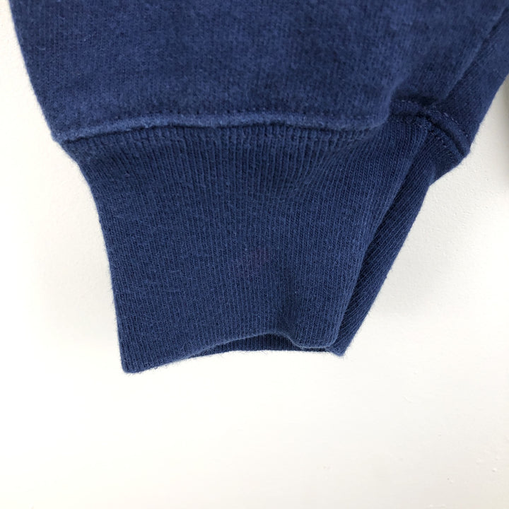 Champion REVERSE WEAVE WARM UP Plain Blank Sweatshirt (Men's Size L) cotton navy blue type Vintage Second Hand