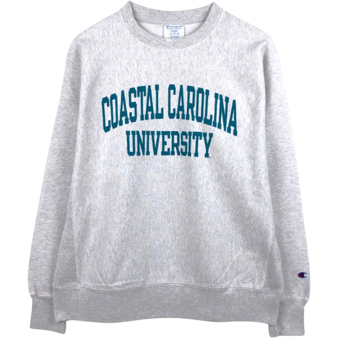 2000'S Champion Reverse Weave College Sweatshirt (Men's Size L) cotton gray type Vintage Second Hand