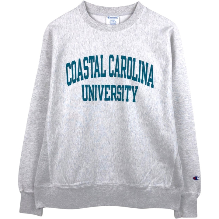 2000'S Champion Reverse Weave College Sweatshirt (Men's Size L) cotton gray type Vintage Second Hand