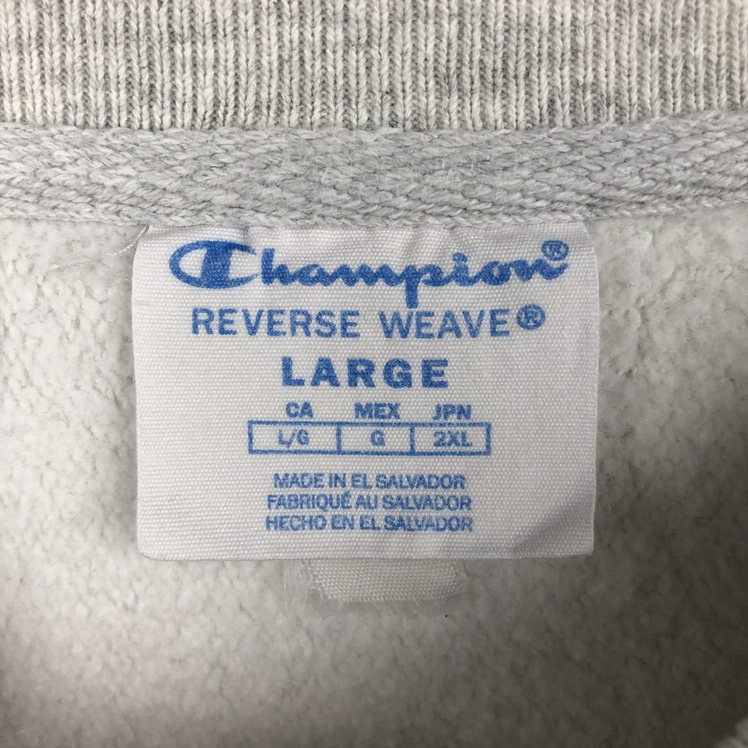2000'S Champion Reverse Weave College Sweatshirt (Men's Size L) cotton gray type Vintage Second Hand