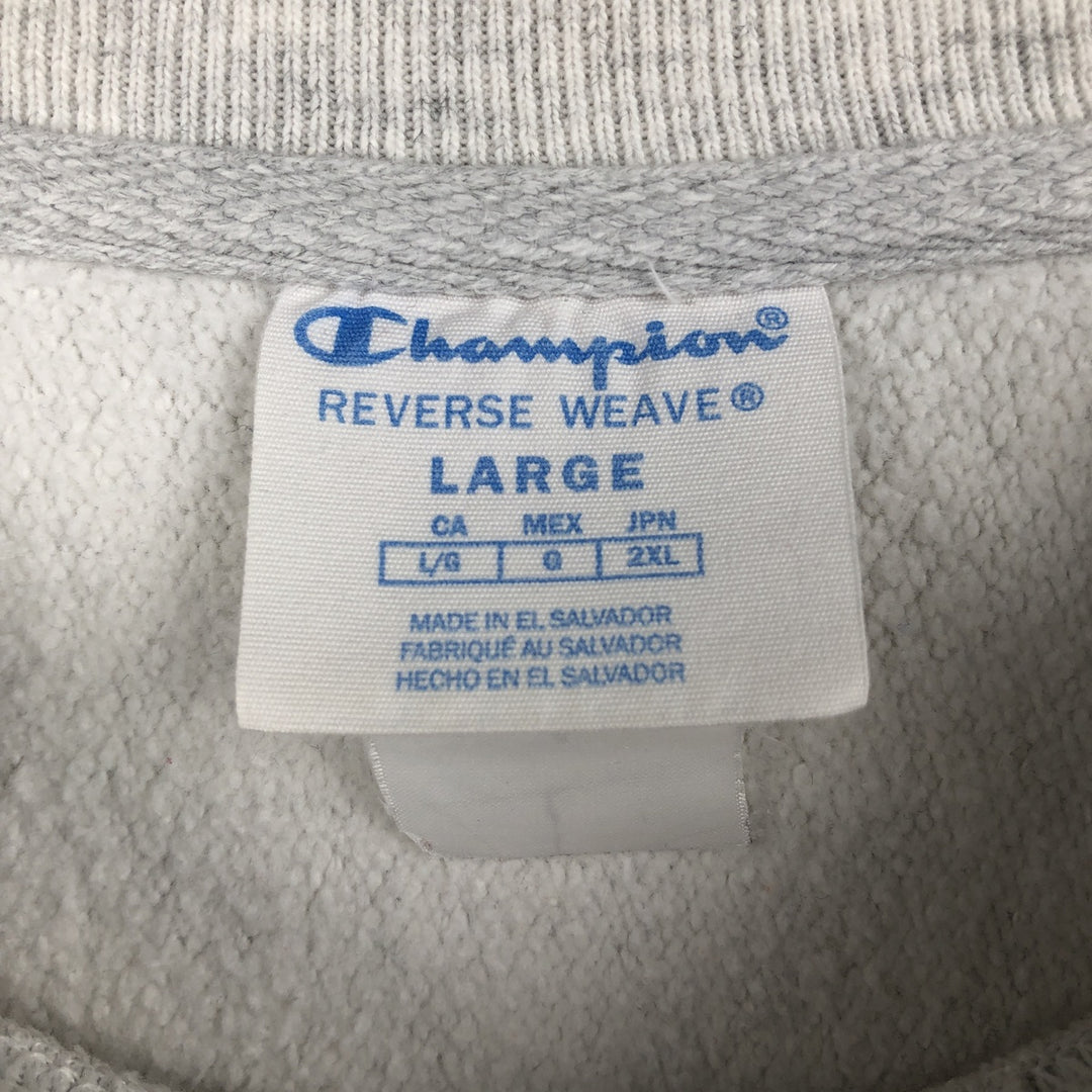2000'S Champion Reverse Weave College Sweatshirt, Men's Size L (approx.), Triple Print unclear gray type Vintage Second Hand