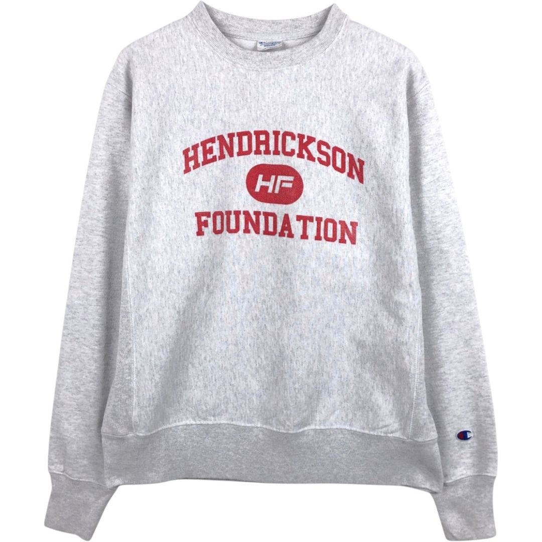 Champion Reverse Weave Printed Sweatshirt, Men's Size M (approx.), Triple Print unclear gray type Vintage Second Hand