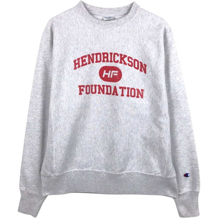 Champion Reverse Weave Printed Sweatshirt, Men's Size M (approx.), Triple Print unclear gray type Vintage Second Hand