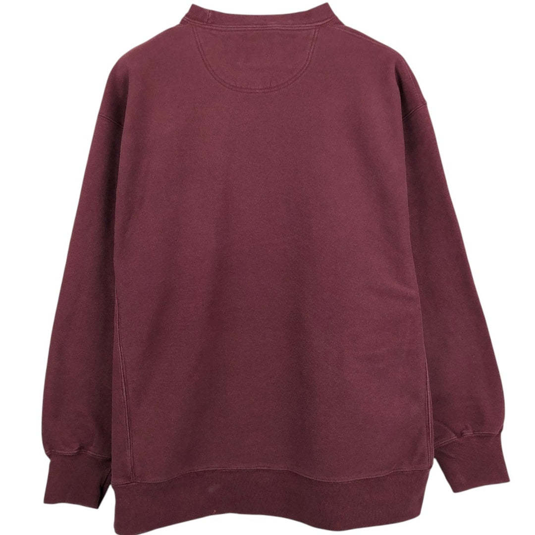 2000'S Champion Original Reverse Weave Blank Sweatshirt (Men's XL equivalent) cotton burgundy type Vintage Second Hand