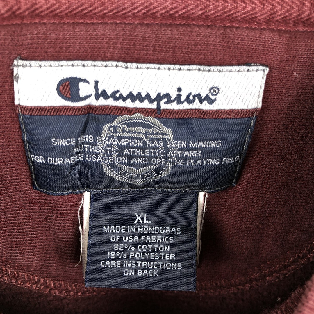 2000'S Champion Original Reverse Weave Blank Sweatshirt (Men's XL equivalent) cotton burgundy type Vintage Second Hand