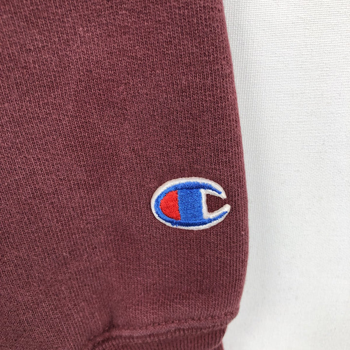 2000'S Champion Original Reverse Weave Blank Sweatshirt (Men's XL equivalent) cotton burgundy type Vintage Second Hand