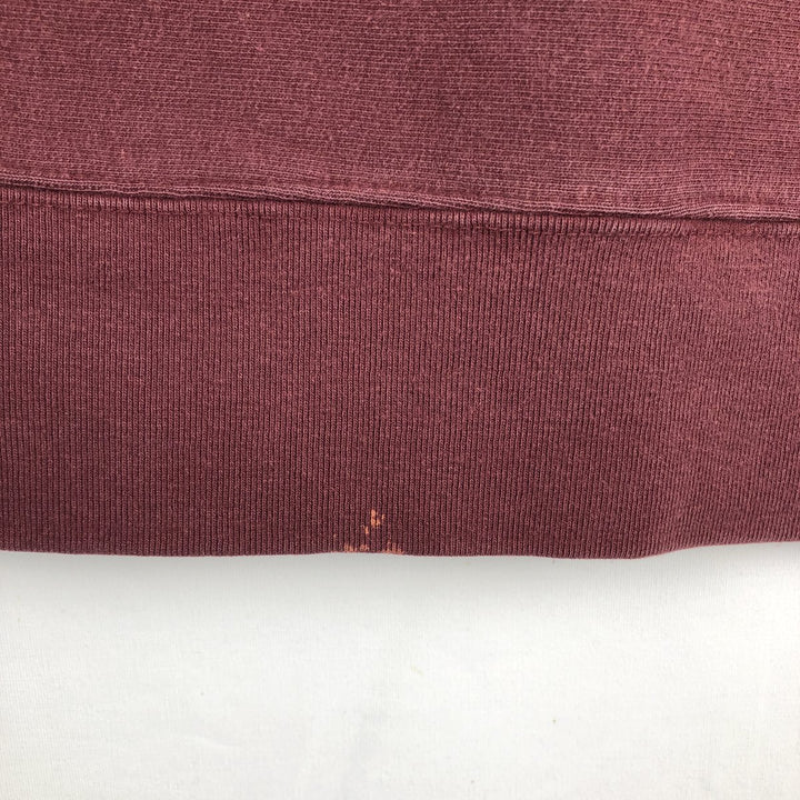 2000'S Champion Original Reverse Weave Blank Sweatshirt (Men's XL equivalent) cotton burgundy type Vintage Second Hand