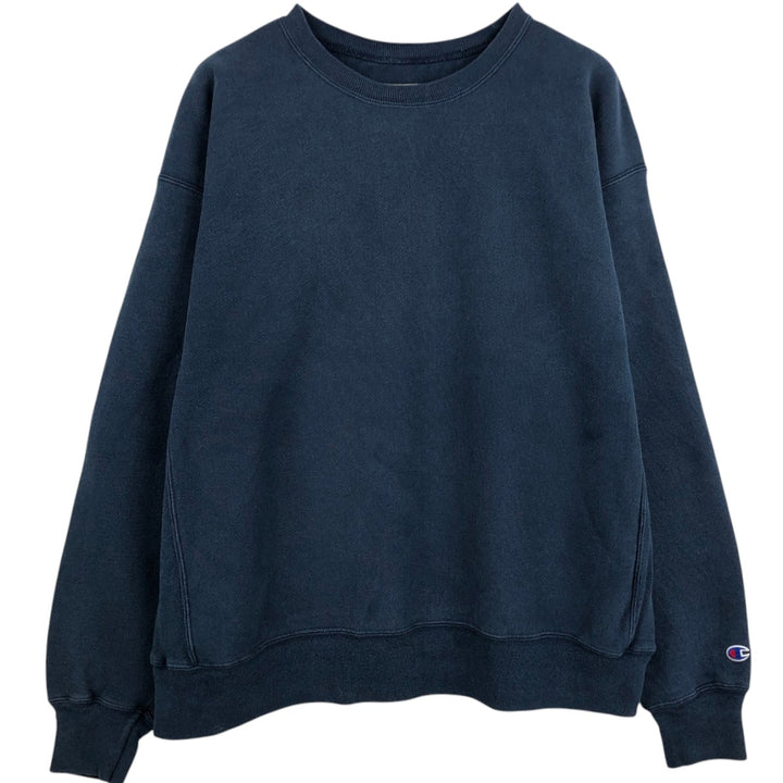 2000'S Champion Premium Reverse Weave Blank Sweatshirt, Men's Size XL unclear navy blue type Vintage Second Hand