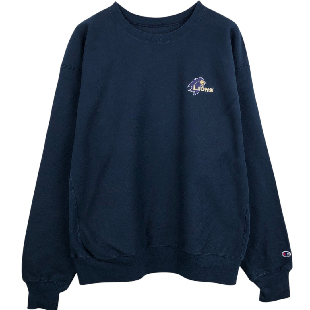 00'S Champion PREMIUM REVERSE WEAVE Premium Reverse Weave Sweatshirt Trainer Men's XL size unclear navy blue type Vintage Second Hand